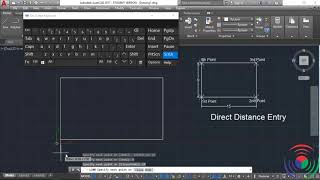 Autodesk AutoCAD: How to use Direct Distance Entry in Autodesk AutoCAD
