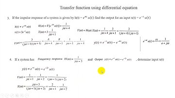 part 14  system output using transfer function and fourier transform