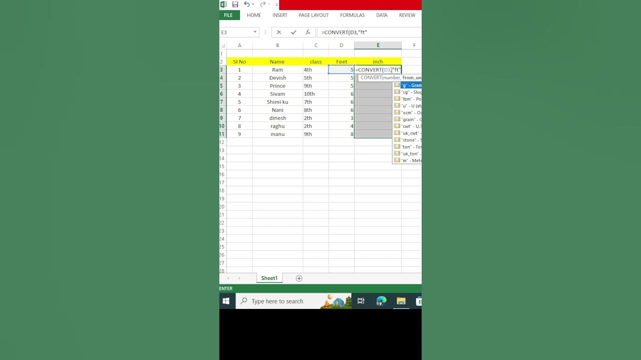 feet-to-inch-excel-trick-feet-to-inch-ms-excel-viral-trick-how-to