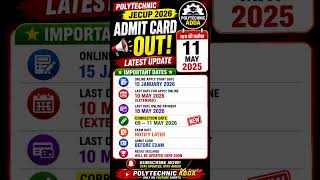 Jeecup Polytechnic correction date @polytechnicadda-k3k