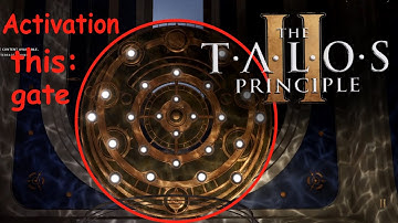 The Talos Principle 2 activation gate next to Megastructure