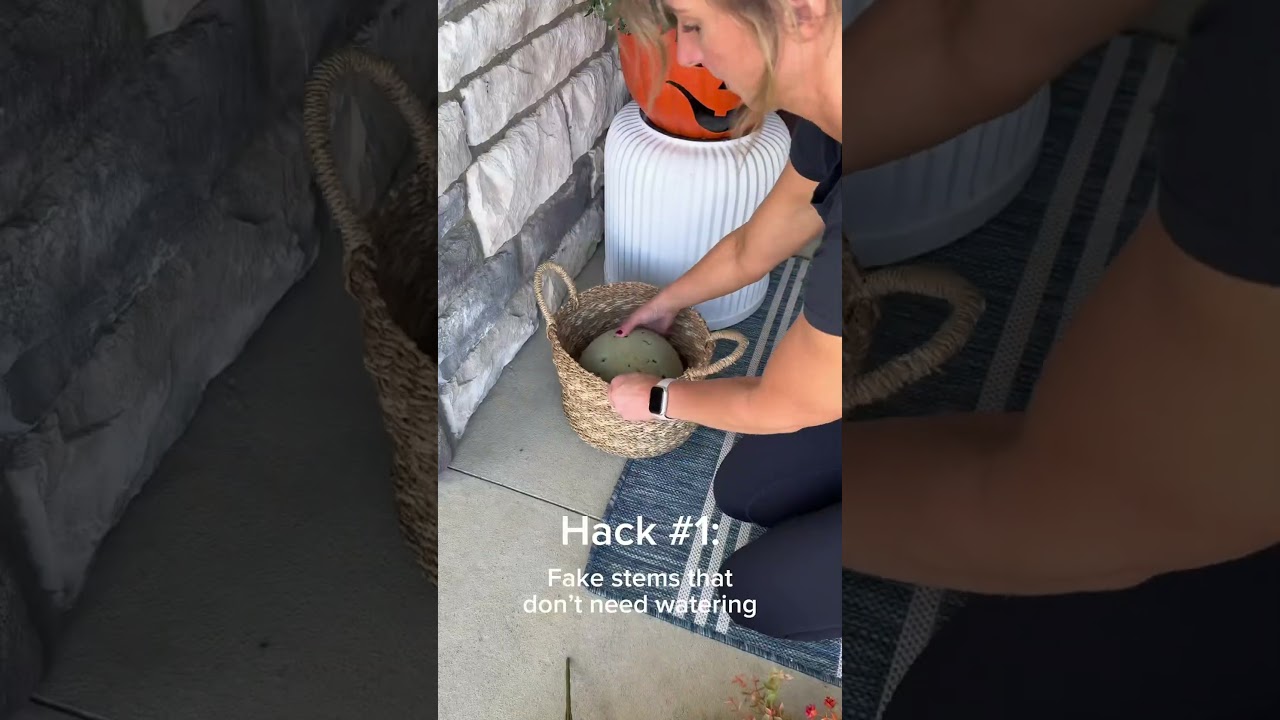 Fall porch hacks 🍂 #cleaningenthusiast #fallvibes #falldecor