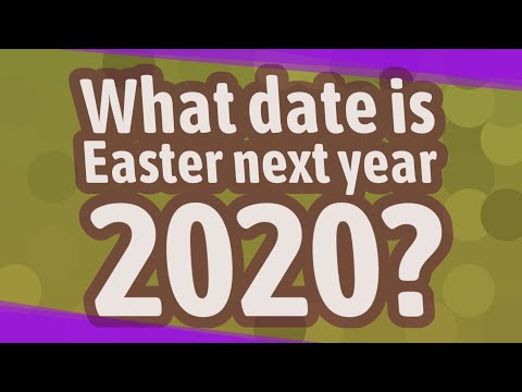 Video: What date will be Easter in 2020
