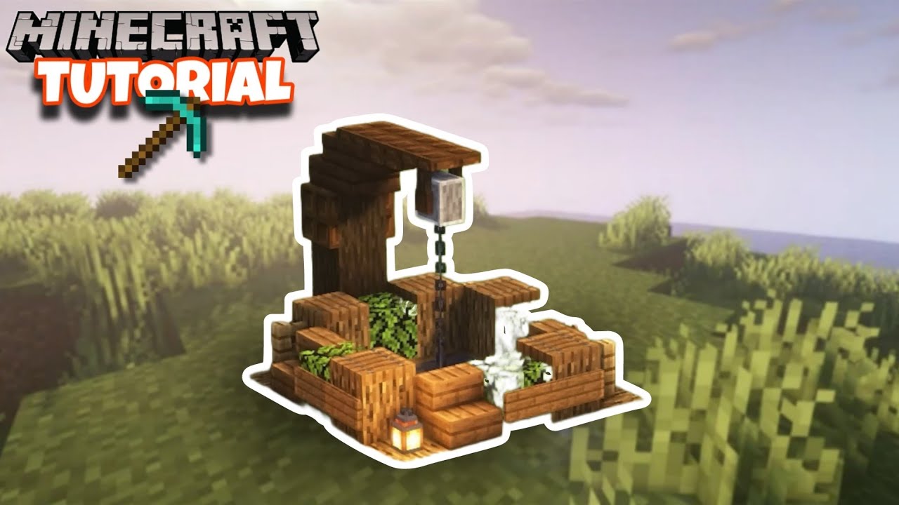 Aesthetic Medieval Well Design for Minecraft (Tutorial)