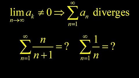 Proving the kth term divergence test (or nth term divergence test) and examples.