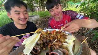 ส้มตำ กับ ต้มหอย แซบอีหลีพี่น้อง #บ่าวตี๋ชาแนล #mukbang 