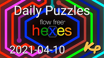 Flow Free Hexes - Daily Puzzles - 2021-04-10 - April 10th 2021