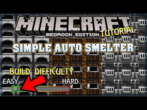 how-to-build-a-simple-smelter-array-in-minecraft-bedrock-edition-(mcpe,-mcbe)-built-on-truly-bedrock