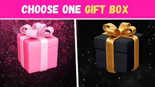 Choose your gift || 2 gift box challenge Pink & Black || #chooseonegift  #chooseyourgift