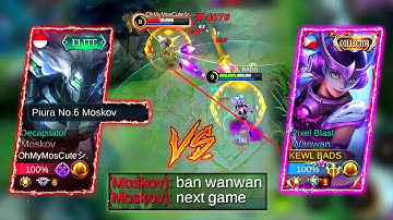 WANWAN VS WORLD RANK MOSKOV (FAKE GPS) - HYPER CARRY SUPREME WANWAN! - MLBB