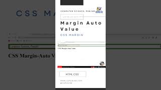 Margin Auto Value | CSS Margin | HTML | CSPunjab.Com #short #html #30 Wealth
