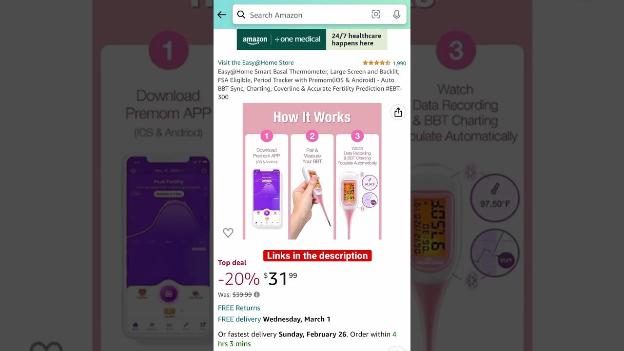 Smart Basal Thermometer, 