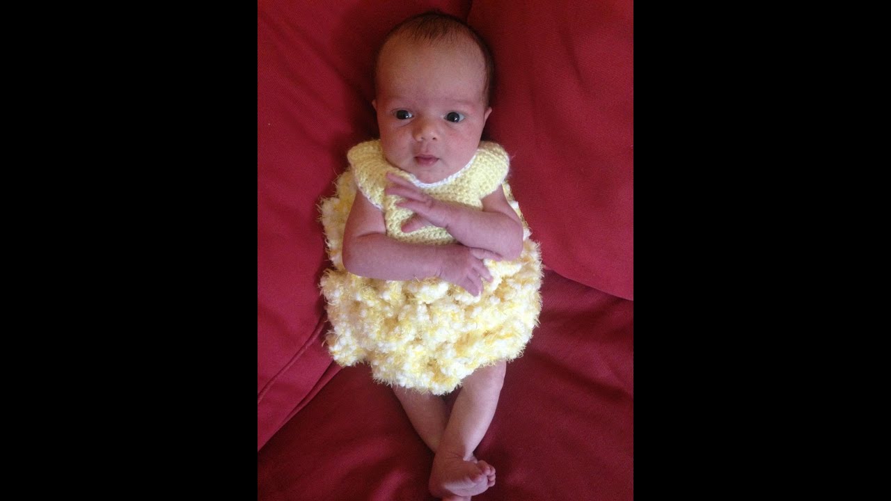 to videos crochet youtube how Spring How Crochet Newborn Dress Popcorn to Baby Easter