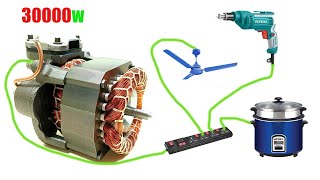 Free Energy 30000W Generator Copper Coil electric Light bulb Generator At Home