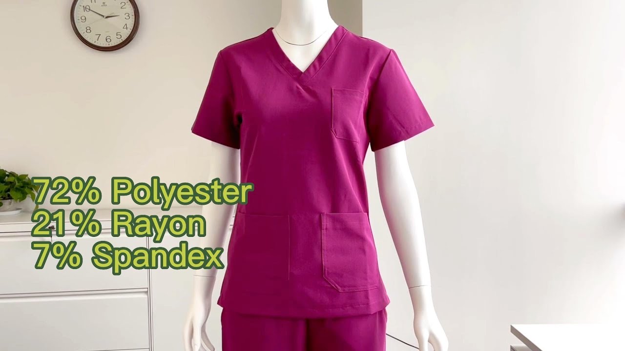High Quality Hospital Uniforms 72 Polyester 21 Rayon 7 Spandex