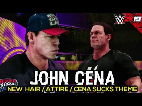 WWE 2K19 John Cena New Updated Hair, Attire & Custom GFX | PC Mods