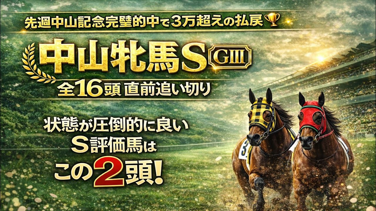 中山牝馬ステークス（G3）全16頭追い切り診断【圧倒的に状態の良かったS評価に該当する2頭とは？】