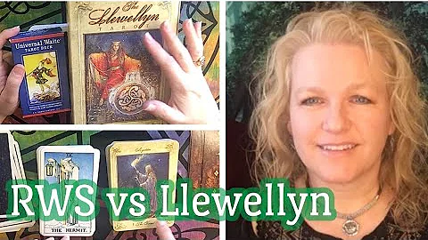 RWS vs Llewellyn Tarot flip through and review - #llewellyntarot