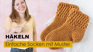 Socken häkeln mit Muster