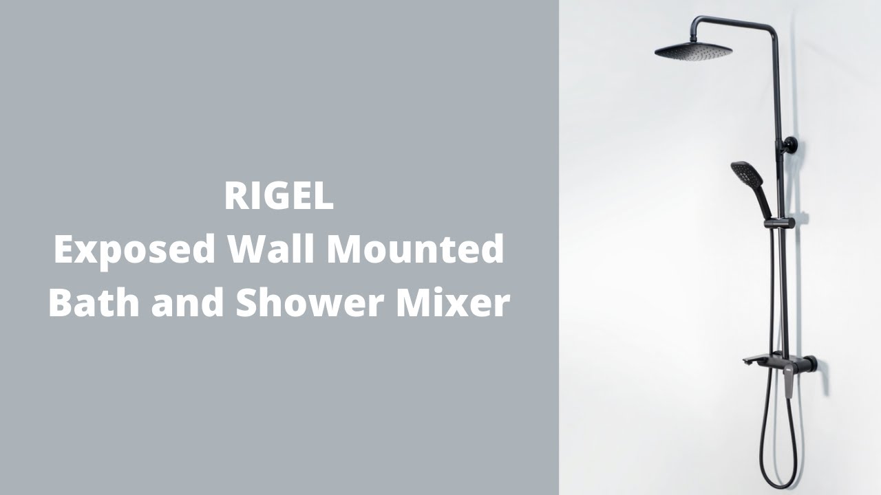 Rigel Exposed Black Matte Bath and Shower Mixer YouTube