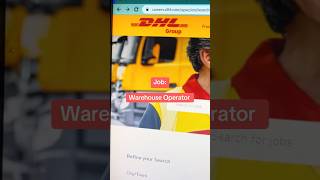 Warehouse Operator (Driver) Job in DHL Company, Dubai UAE 🇦🇪 #uaejobs #shorts #deiratyping #for