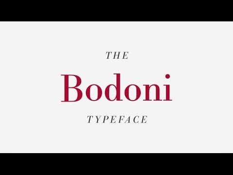 Bodoni: A modern typeface from the 1700s