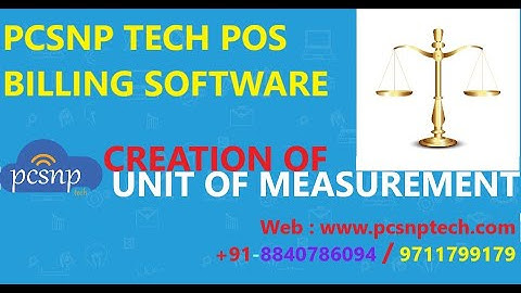 Creation of Unit of Measurement | UQC For GST | UQC For E-Way Bill | PCSNP TECH | 2021