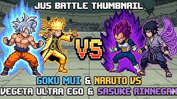 Goku DBS 3.5 OP(AF) & Naruto OP VS Vegeta DBS OP & Sasuke OP in Jump Force Mugen