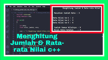 Menghitung Jumlah & Rata-rata Nilai c++