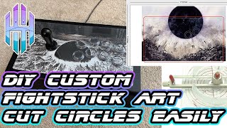 DIY Custom Fightstick Art and eTokki Omni Korean Arcade Stick Review. Cut Circles Easily!