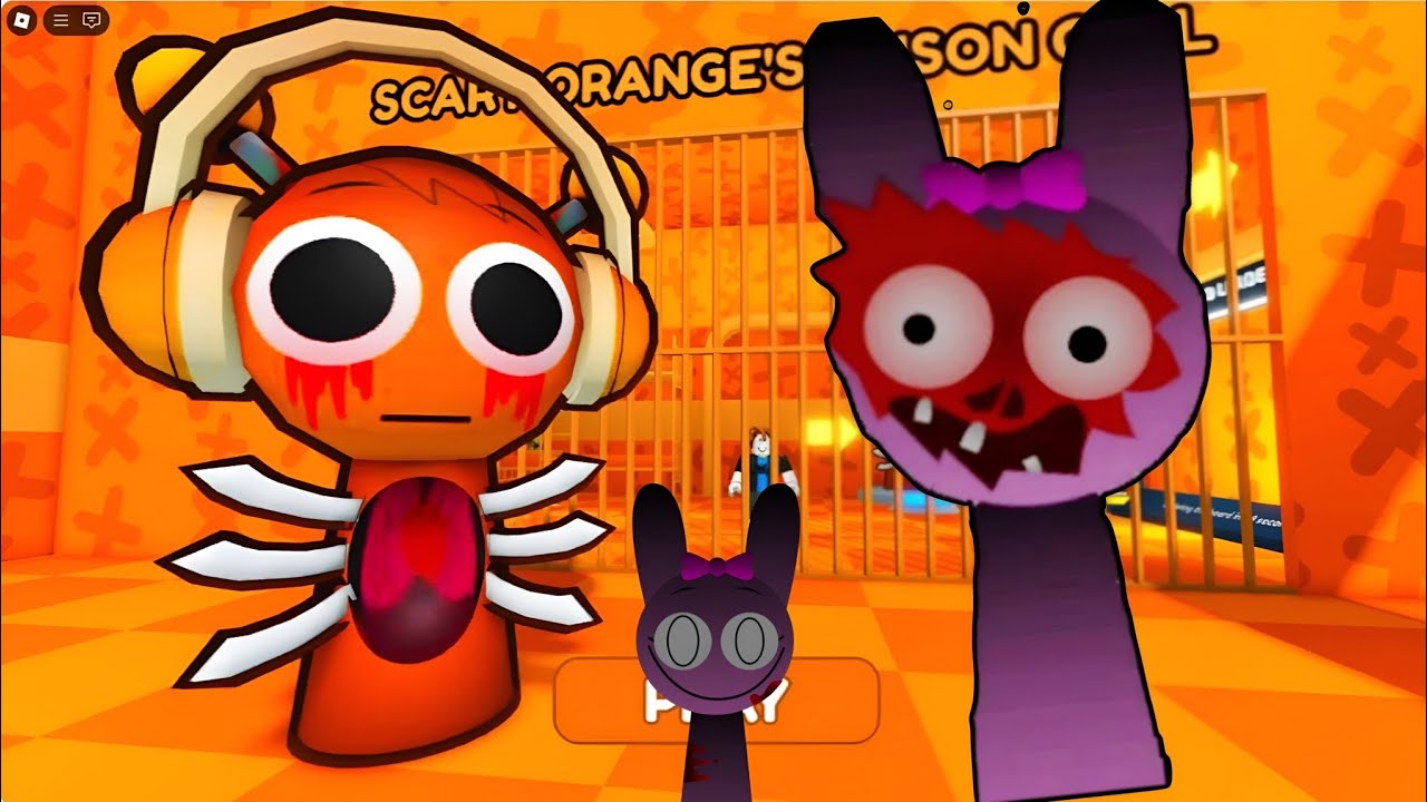 Evil Pink Sprunki vs Evil Oren Sprunki’s Prison Run Full Gameplay 