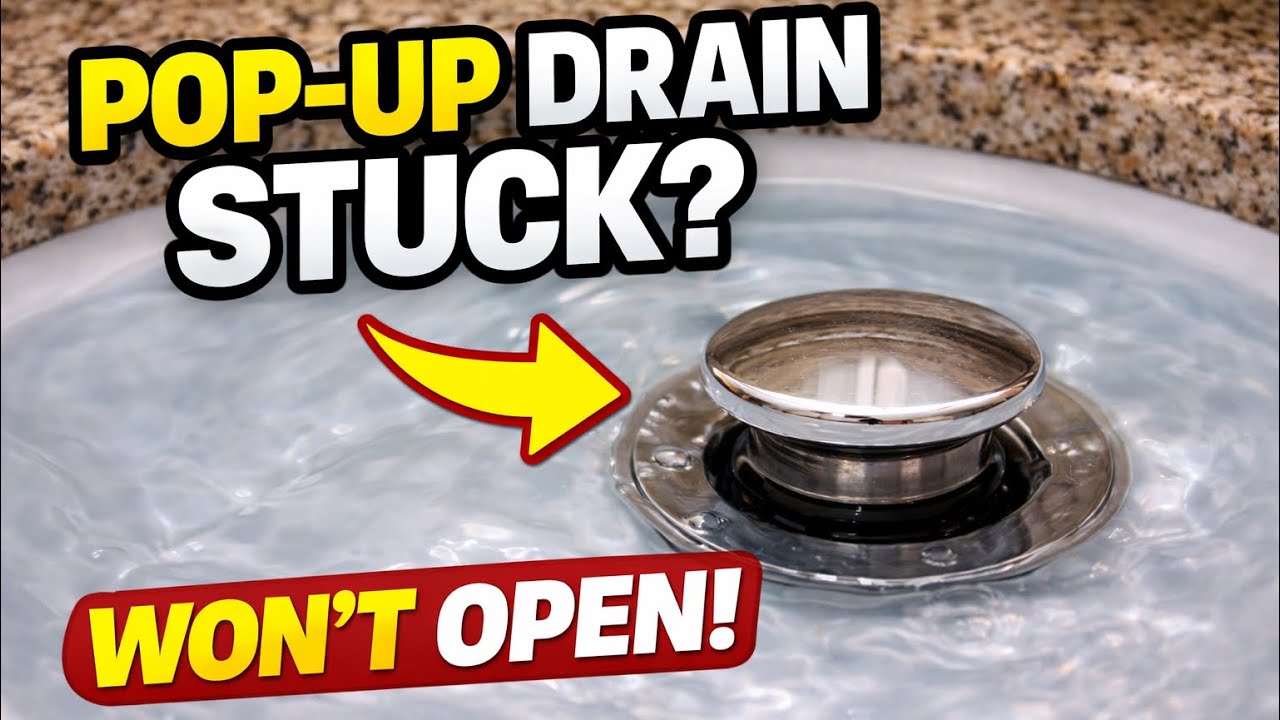 🔥 Sink Won’t Drain? Quick Fix (Pop-Up Drain Stuck!)