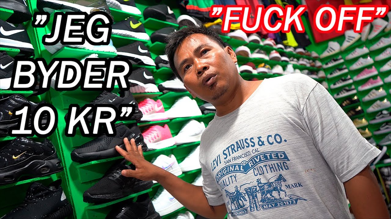 PRUTTER OM PRISEN PÅ FAKE SKO I ASIEN! (agressiv!)