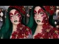 Poinsettia Poison Ivy Bodypaint &amp; Makeup Tutorial