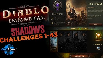Crusader level 55 Shadows PvE contracts and challenges - Diablo Immortal Closed Alpha