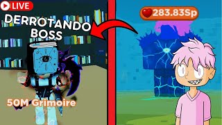 LIVE ANIME PUNCHING SIMULATOR NOVO GRIMORIO DERROTANDO BOSS !