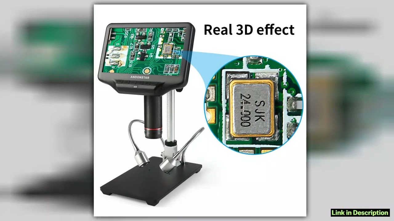 Andonstar AD407 HDMI Digital Microscope 270X with 4MP UHD 7 LCD Adjustable Screen USB Video Microsc