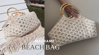 DIY Macrame Beach Bag Tutorial (Sub), Macramé Summer Bag Tutorial