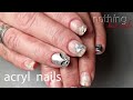 acrylic nails apricot silver - naildesign