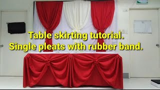 Table skirting tutorial for the beginners. Basic Pleats design. Single pleats.