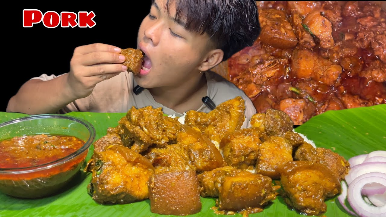Pork Thongba Mukbang 🔥🤤😋|| Pork Curry Mukbang #mukbang #porkcurry #eatingchallenge