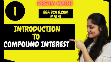 Introduction to compound interest|BBA Maths|B.Com Maths|Business mathematics