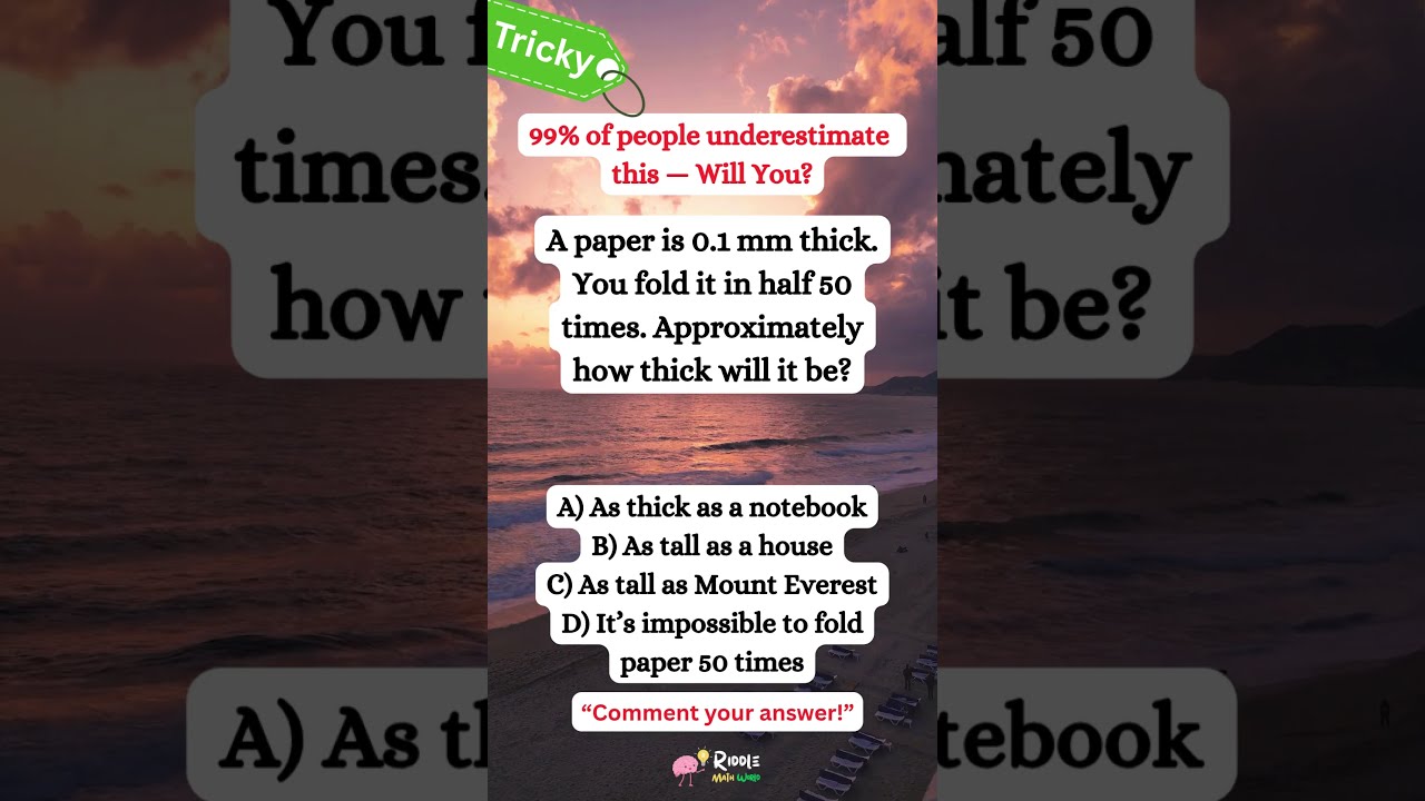 Only Geniuses Get This Folding Riddle Right Are You One Riddlemathworld Shorts Math