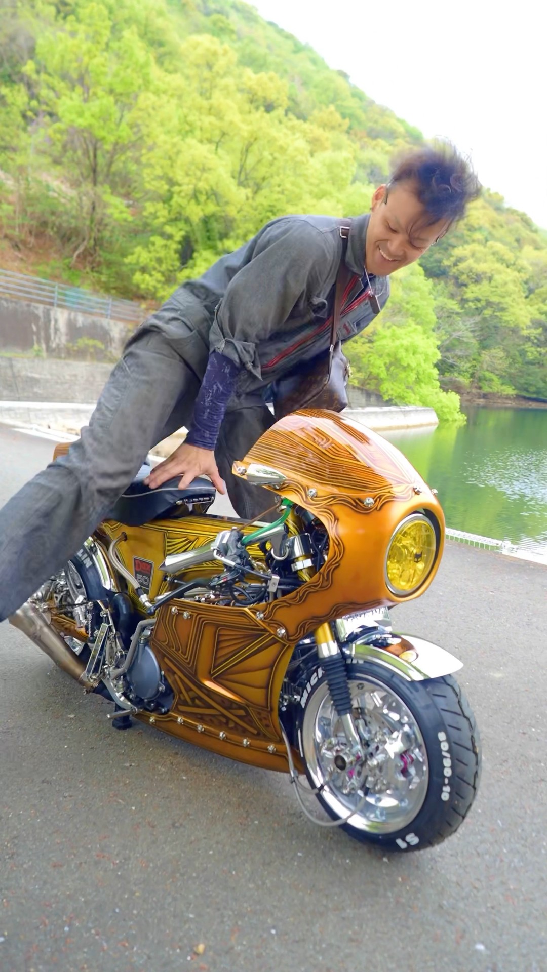 エアサス搭載フルカスタムのダックス❗️ 第二回B.G.Y.徳島県4mini撮影