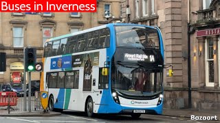 Buses in Inverness City Centre • CentralScotlandBuses