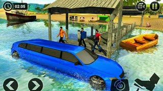 Beach water surfer limousine car driving simulator (IOS_android gameplay) screenshot 1