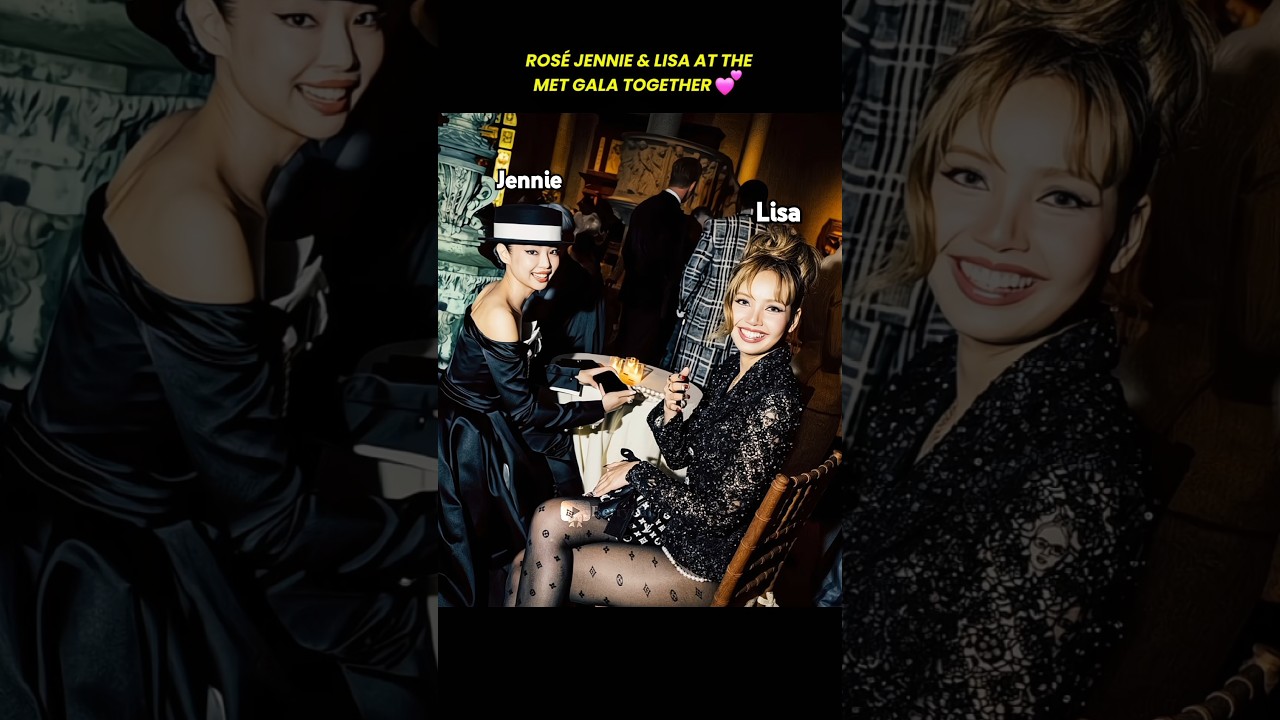 Jennie Lisa and Rosé together moments at the met gala ❤️‍🔥🖤 