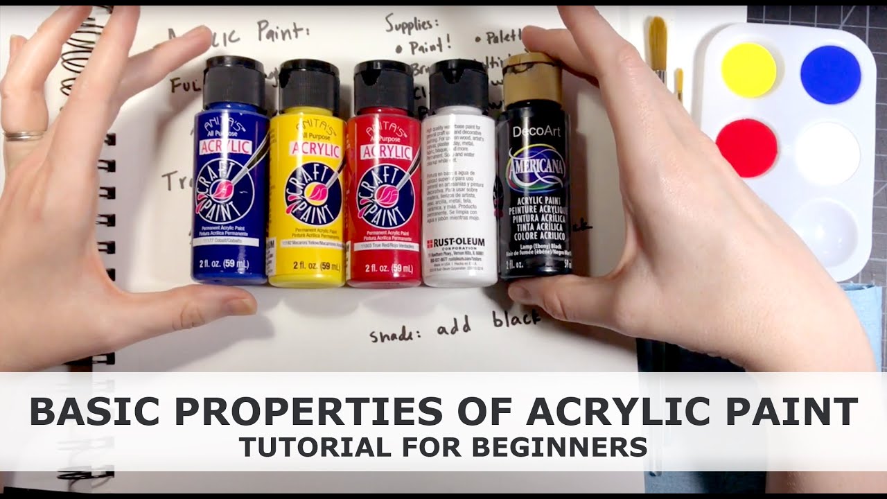 Basic Properties of Acrylic Craft Paints - Tutorial and Demo for Beginners  