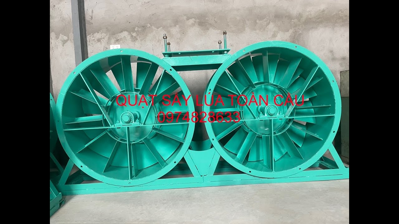 BÁN MÁY SẤY LÚA 10 TẤN,QUẠT SẤY LÚA DẠNG XÂY - YouTube