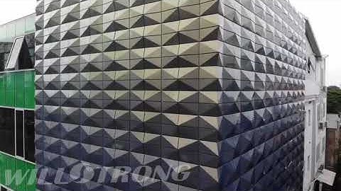 3D chameleon color aluminum cladding project in Indonesia